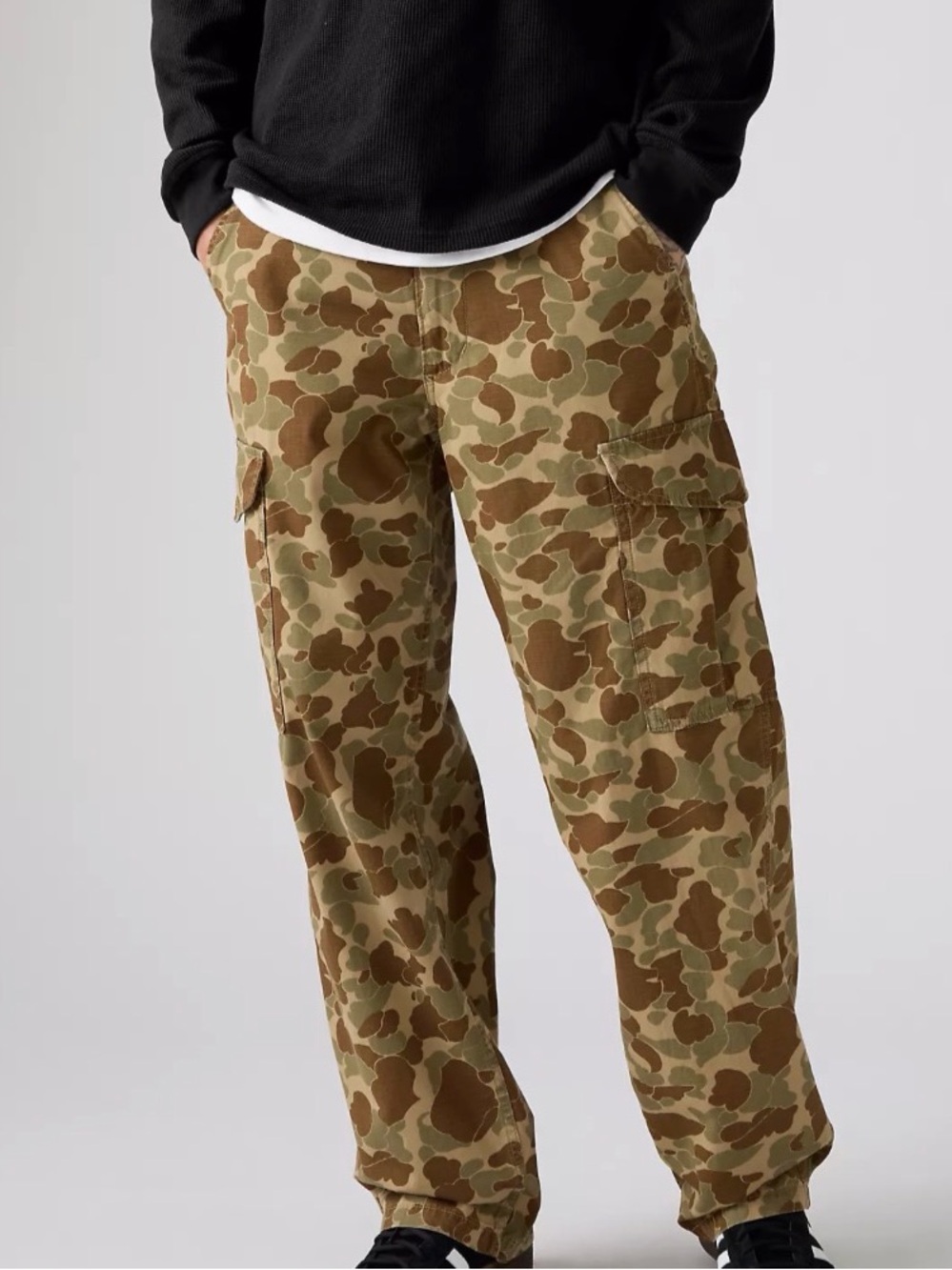 Levi's Tan and Brown Camo Cargo Pants